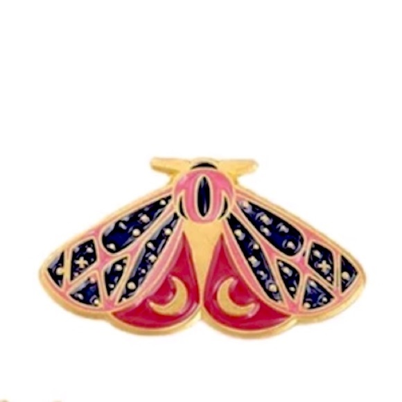 Hot Topic Jewelry - SALE (RED) Celestial Moth Enamel Pin